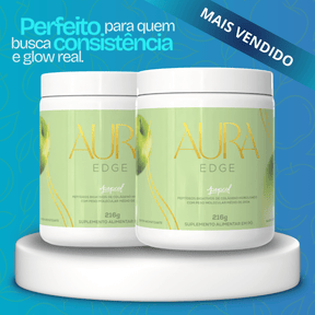 Aura Edge Drink 7 em 1 que dá energia contínua e devolve seu glow!
