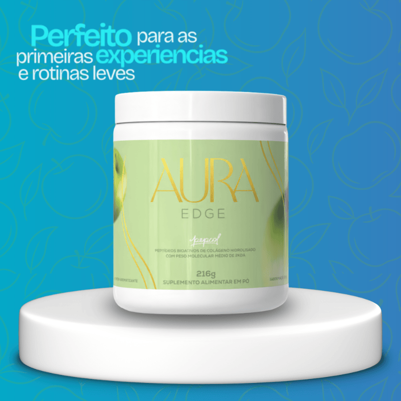 Aura Edge Drink 7 em 1 que dá energia contínua e devolve seu glow!